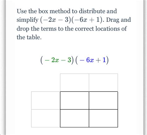 box method to distribute and simplify|how to calculate box method.